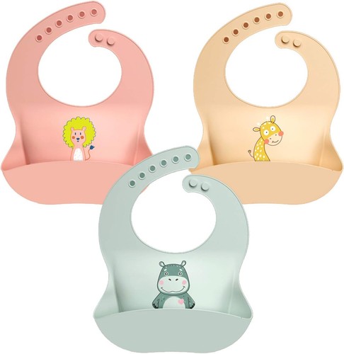 Silikon lätzchen 3er set - silikon,